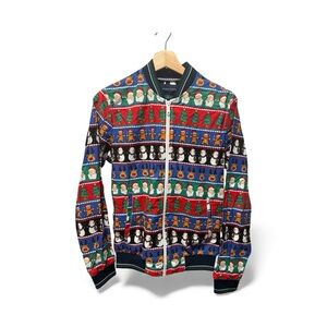 Denim & Flower Christmas “Sweater” Holiday Party Shirt Winter Santa Gingerbread